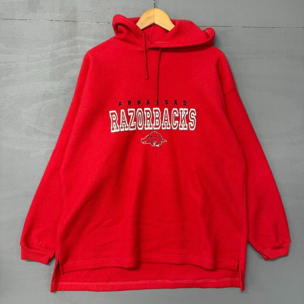 Vintage Arkansas Razorbacks Embroidered Fleece Hoodie‎ XL